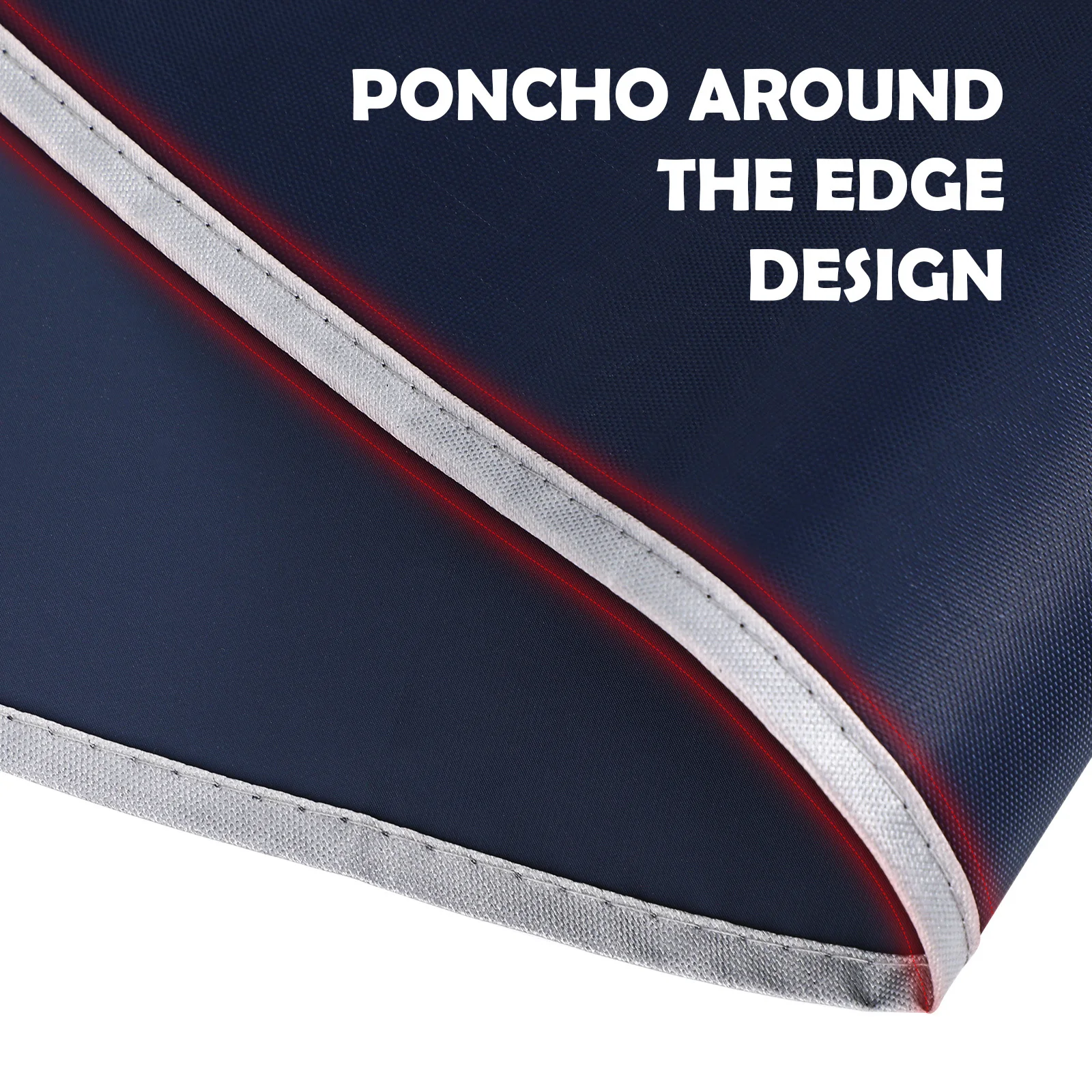 

Mens Womens Bike Raincoat Navy Blue Short Back Waterproof Windproof Cycling Rain Cape Scooter Cover Bike Raincoat