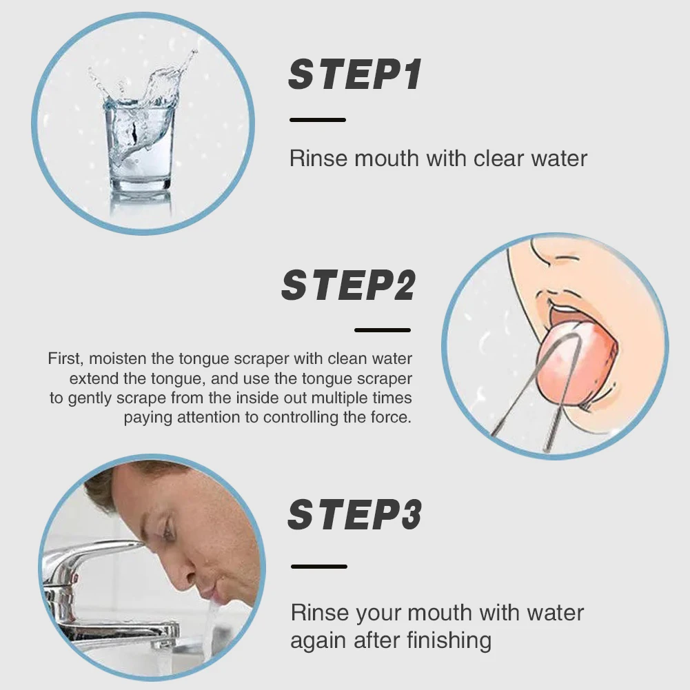 Stal nierdzewna język skrobak odświeżający język do czyszczenia języka kij szczoteczka do zębów język higiena jamy ustnej