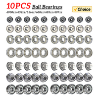 10pcs Inline Roller Skate Bearing 3x10x4mm 623zz 6900zz 626zz 607zz 625ZZ 685zz 688z Carbon Steel Precision Bearing Deep Groove