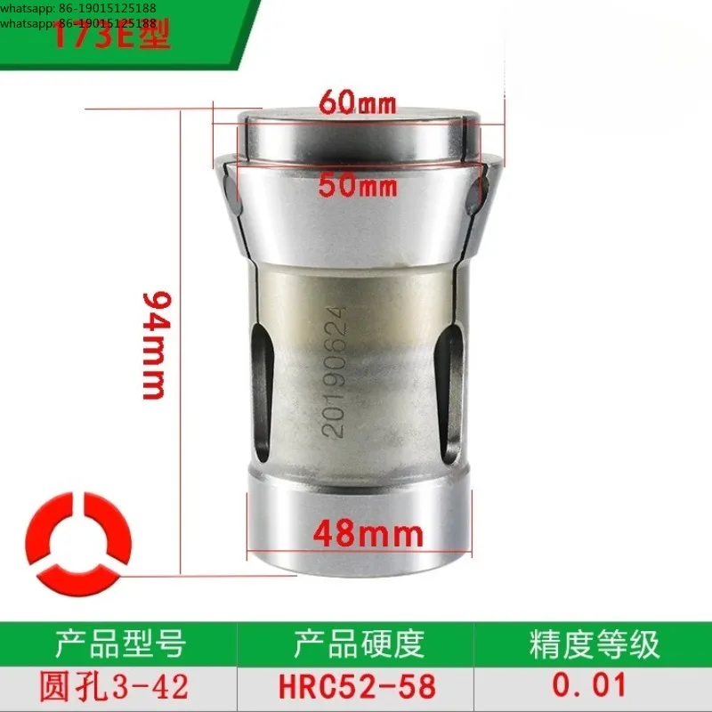 DIN6343 F48 173E Collet  CNC lathe Front Push Spring Steel High Precision Chuck Round Hole