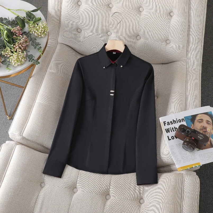 

AIYSSA 2025 Модная новая деловая женская одежда, рубашка с длинным рукавом, уникальный темперамент, уникальное изготовление