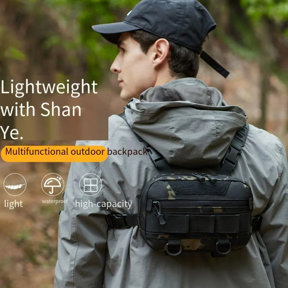 

Outdoor Bag Chest Bag Portable Sports Multifunctional Tool Kit Fishing Camping Chest Bag Fishing Backpack for Men and Women