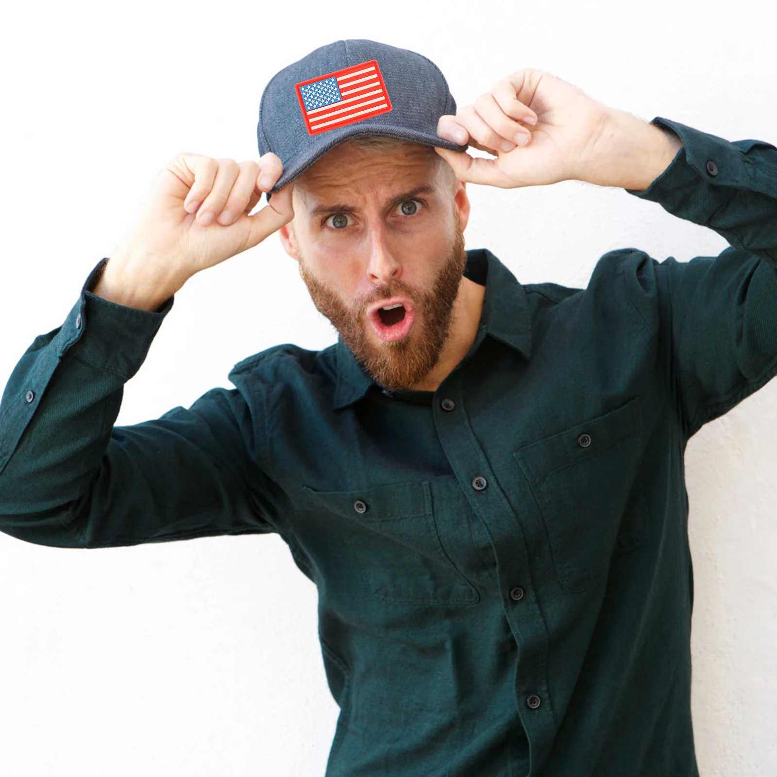 

2pcs Self-Adhesive Clothes Stickers Decorative Repair Accessories For Shirts Cushions Bags Diy Armbands American Flag Durable