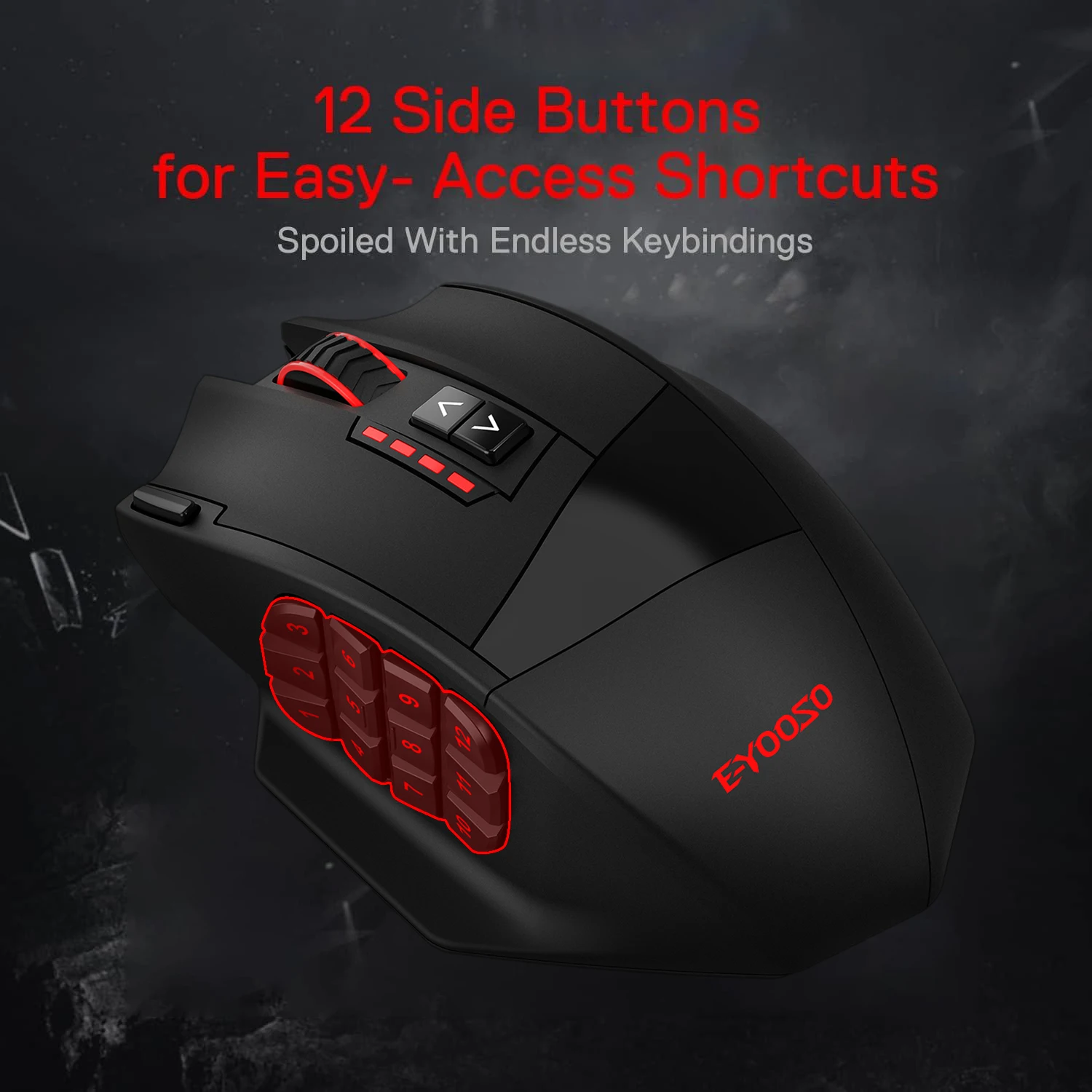 Redragon m913 impacto elite com fio mouse para jogos sem fio com 16 botões programáveis 16000 dpi jogo ratos para computador portátil