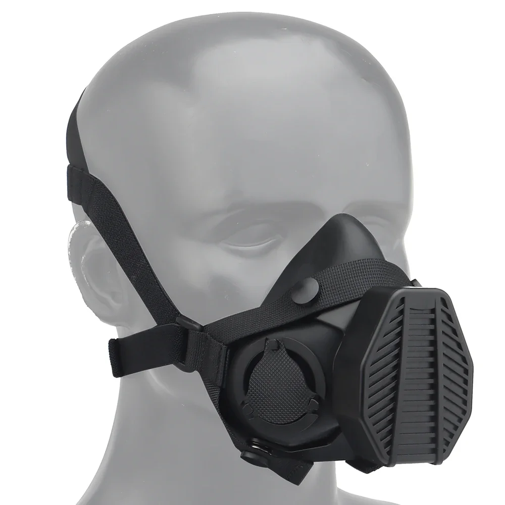 Halloween-Maske, schützende Sport-Atemschutzmaske, halbes Gesicht, Gasmaske für Paintball, Airsoft, Jagd, CSGame, Cosplay – Detail 6