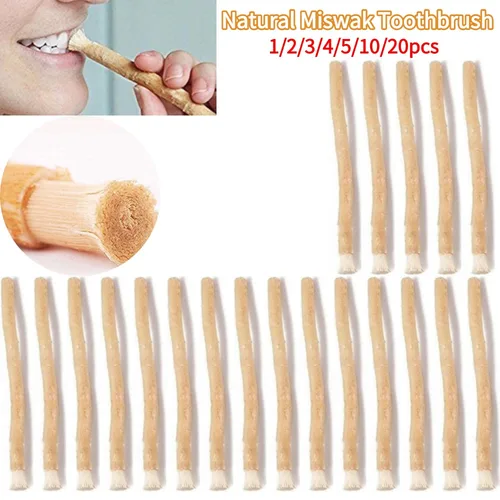 Imagen 1 del producto Cepillo de dientes Natural portátil Miswak, blanqueador de dientes Manual tradicional Arak Miswaak, palo de cuidado Dental Manual para viajes
