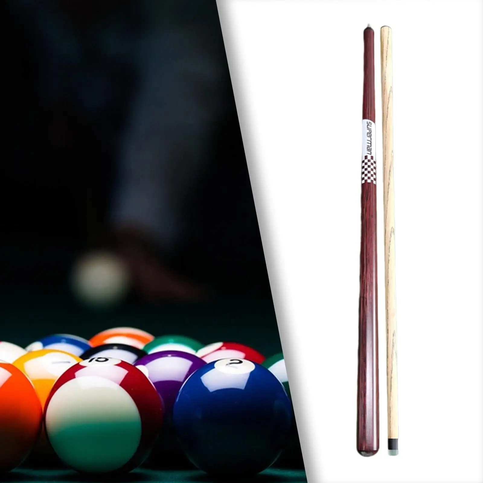 Break Jump Cue Economic Hardwood Segmented 13.5mm Large Tip 55