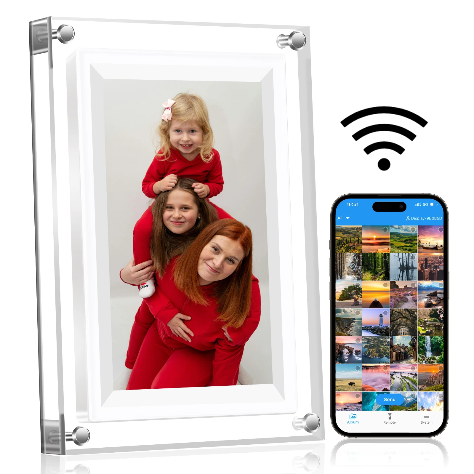 7-inch Electronic Photo Frame Business Gift Supports MP4/AVI Video Playback Wi-Fi  Digital Office Use