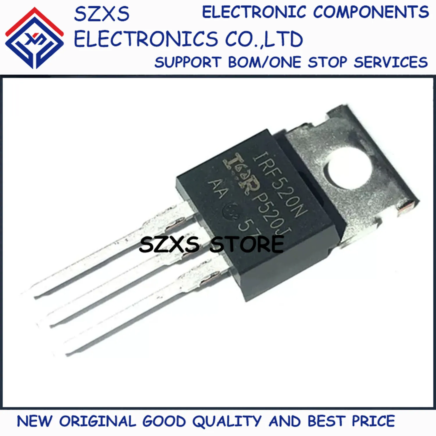 New Original 10Pcs IRF520N IRF520NPBF TO-220 100V 9.7A MOSFET Field Effect Transistor In Stock Electronic Component Good Quality