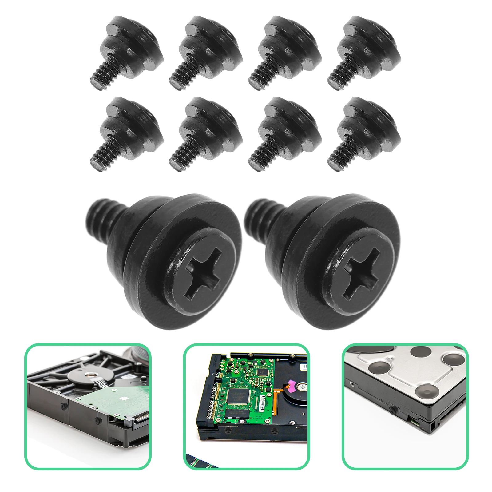 

10pcs Hard Disk Damping Screw for 3 5 Inch SSD Shock Absorption Computer Mounting Accessories durable easy installation