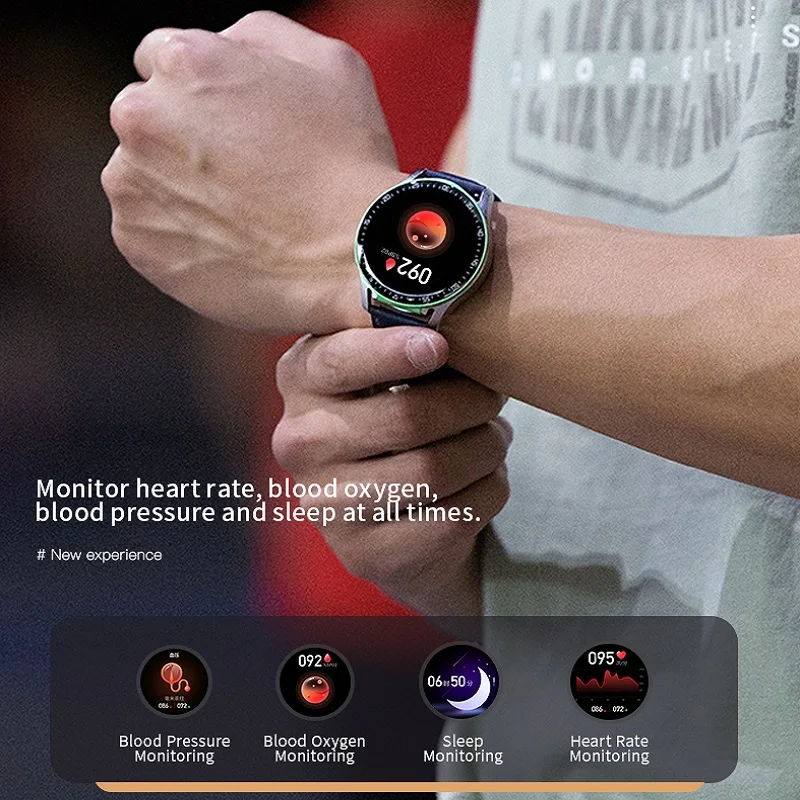 Smartwatch impermeável para Huawei, GT5 Buds, 2in 1, TWS, fones de ouvido sem fio, freqüência cardíaca, pressão arterial, esportes, pulseira, 2024