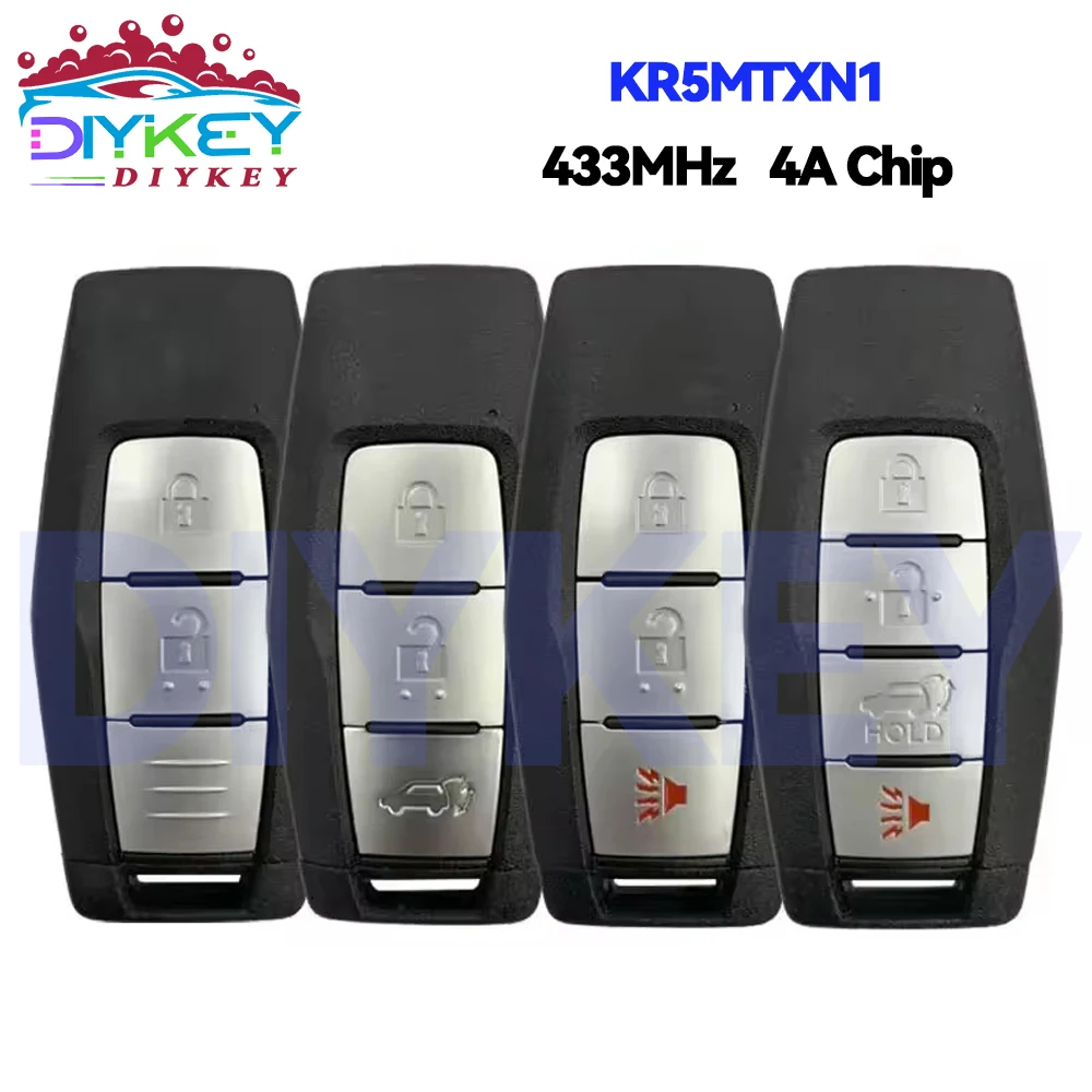 

Оригинальный OEM-чип DIYKEY FCC ID: KR5MTXN1, 433 МГц, 4A для Mitsubishi Outlander 2021 2022 2023, умный брелок с дистанционным управлением 8637C251