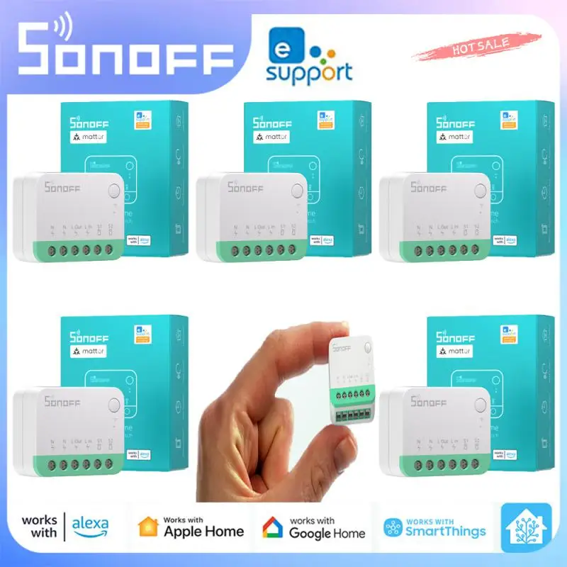 Sonoff Mini Extreme WiFi المنزل الذكي التبديل ، فصل المواد التتابع عبر EWeLink ، التحكم الصوتي ، اليكسا ، جوجل الرئيسية ، MINIR4M ، 20 قطعة