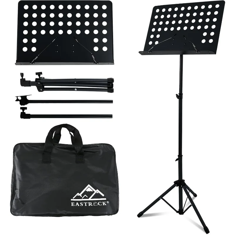 

Sheet Music Stand Metal - High Stability and Height Adjustable Music Stand for Sheet Music with Carrying Bag