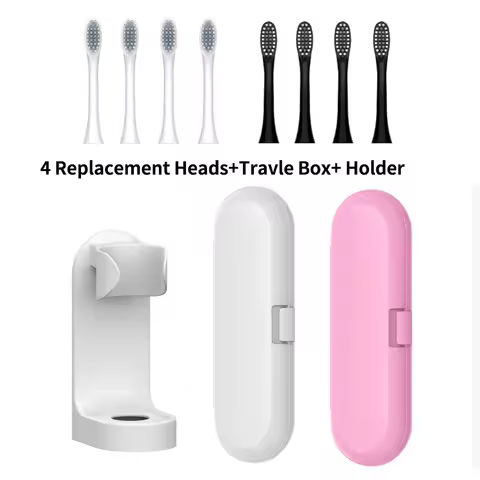 4pcs Replacement Toothbrush Heads for X-3 X-2 Sonic Electric Toothbrush Original Replacement Heads Travel Box Tooth Brush Holder