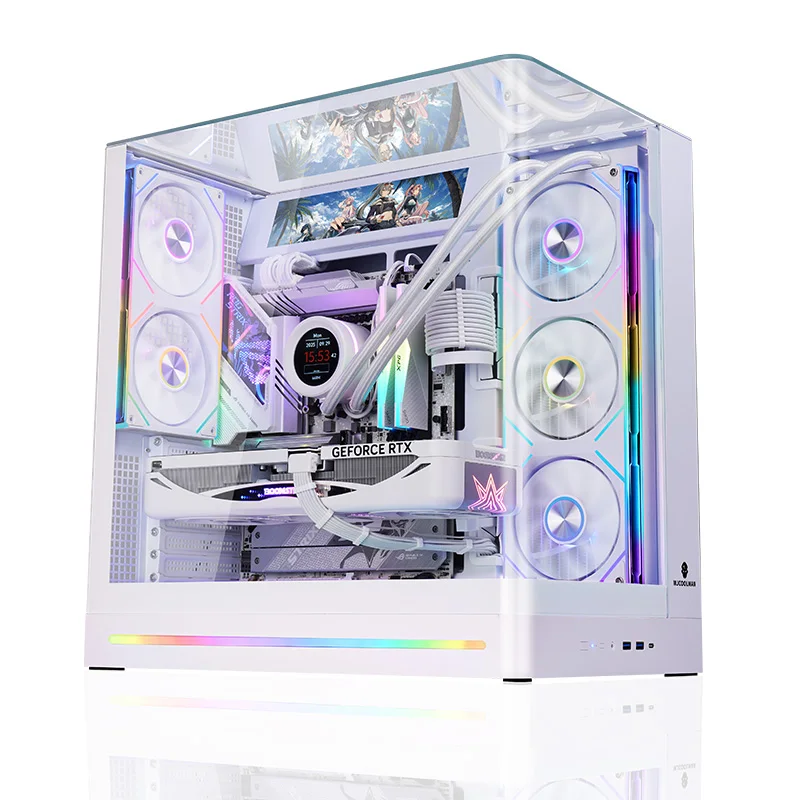 WJCOOLMAN AITO Plus ATX PCケース 9.16インチ ソフトウェアスクリーン