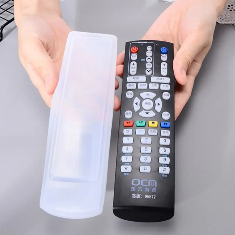 1Pcs Transparent Silicone Remote Control Cover TV Air Condition Remote Control Case Holder Anti-dirt Dust-proof Protective