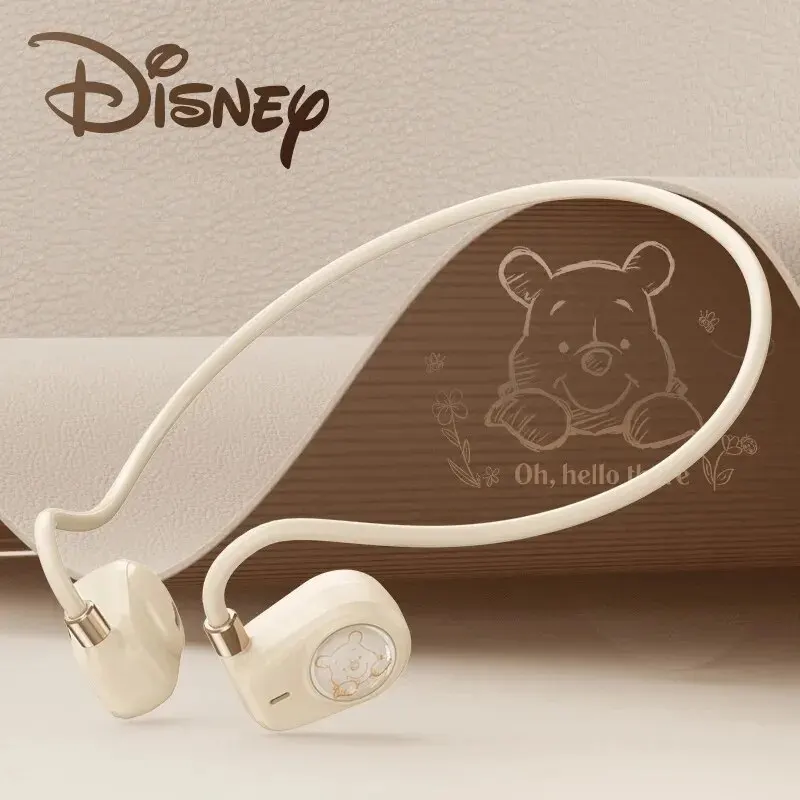 Original Disney QS-Q2 Air Conduction Earphones Bluetooth Headset Wireless Sports Hanging Ear Type Headphones for IOS Android