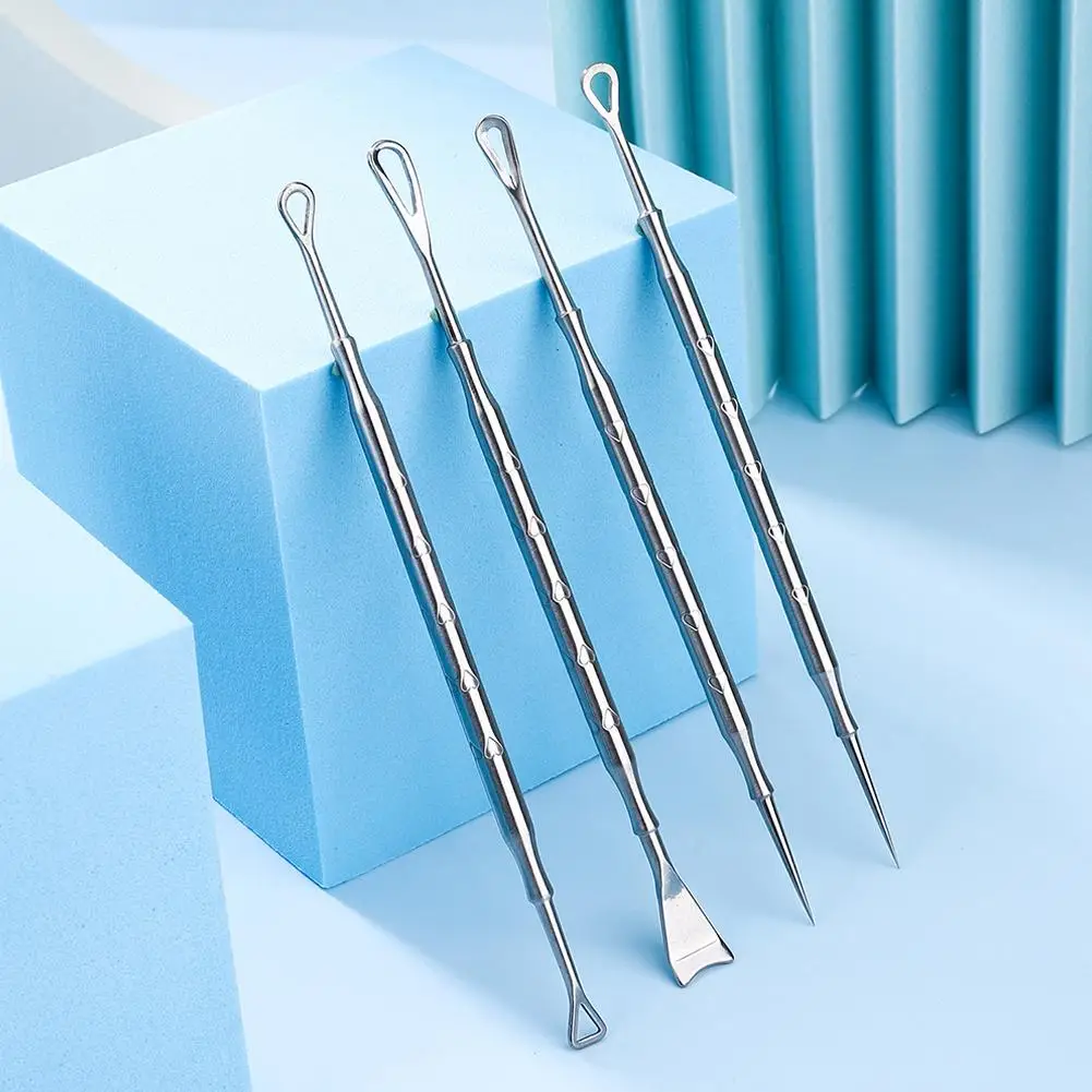 Black Dot Pimple Blackhead Remover Tool Needles For Squeezing Acne Tools Spoon For Face Cleaning Comedone Extractor Pore Cleaner