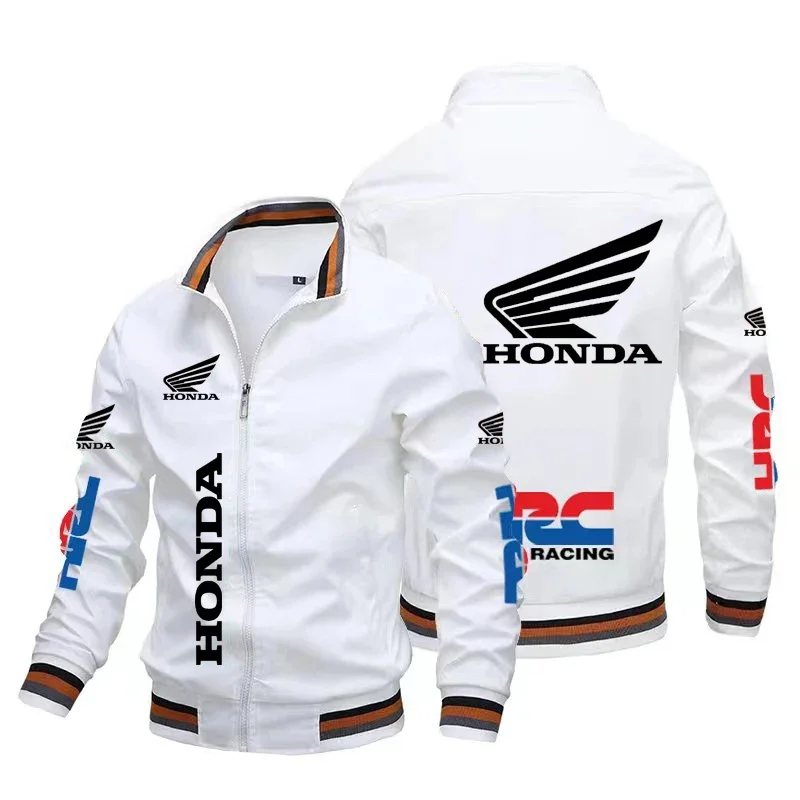 

2025 Spring and Autumn New Honda Men's Stand Up Collar Casual Zipper Jacket Outdoor Sports Jacket Men's Windproof Jacket