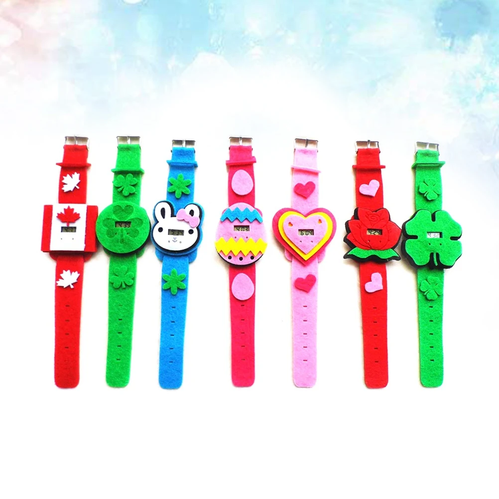 20Pcs Kids Watches Girls Decor Cartoon Easter Student Rabbit Electronic Child Quartz Watch Gift Lady Timepiece