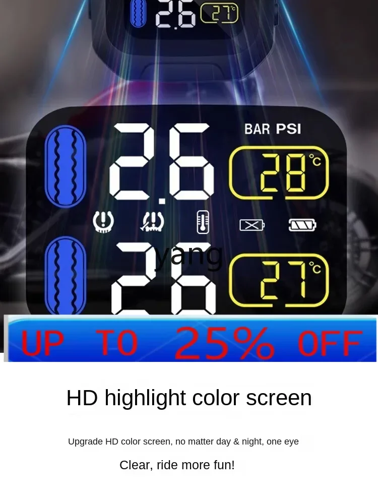 

Lhh Motorcycle T1S Internal and External Tire Pressure Monitor T1Pro Monitor T3 Alarm Equipment