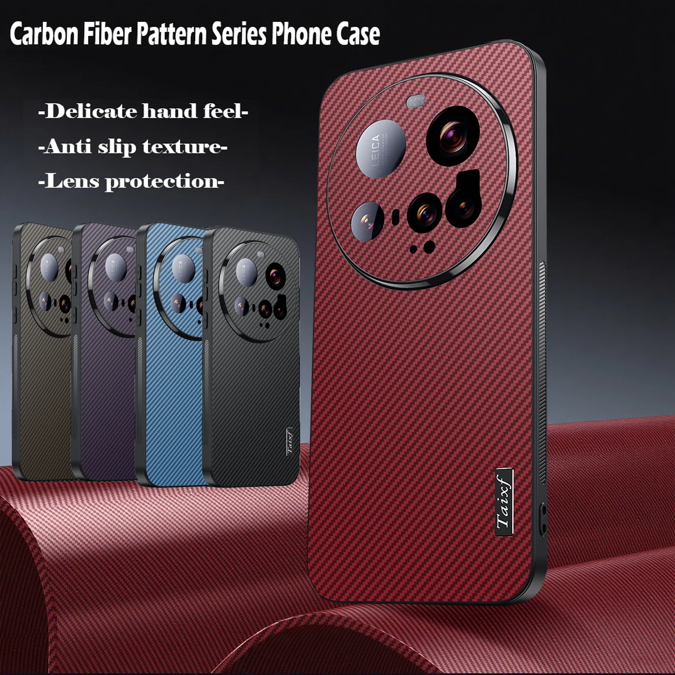 

Carbon Fiber Pattern Business Style Phone Case For Xiaomi MI 15 Ultra Lens Protection Shockproof For Xiaomi 15 Ultra Back Cover