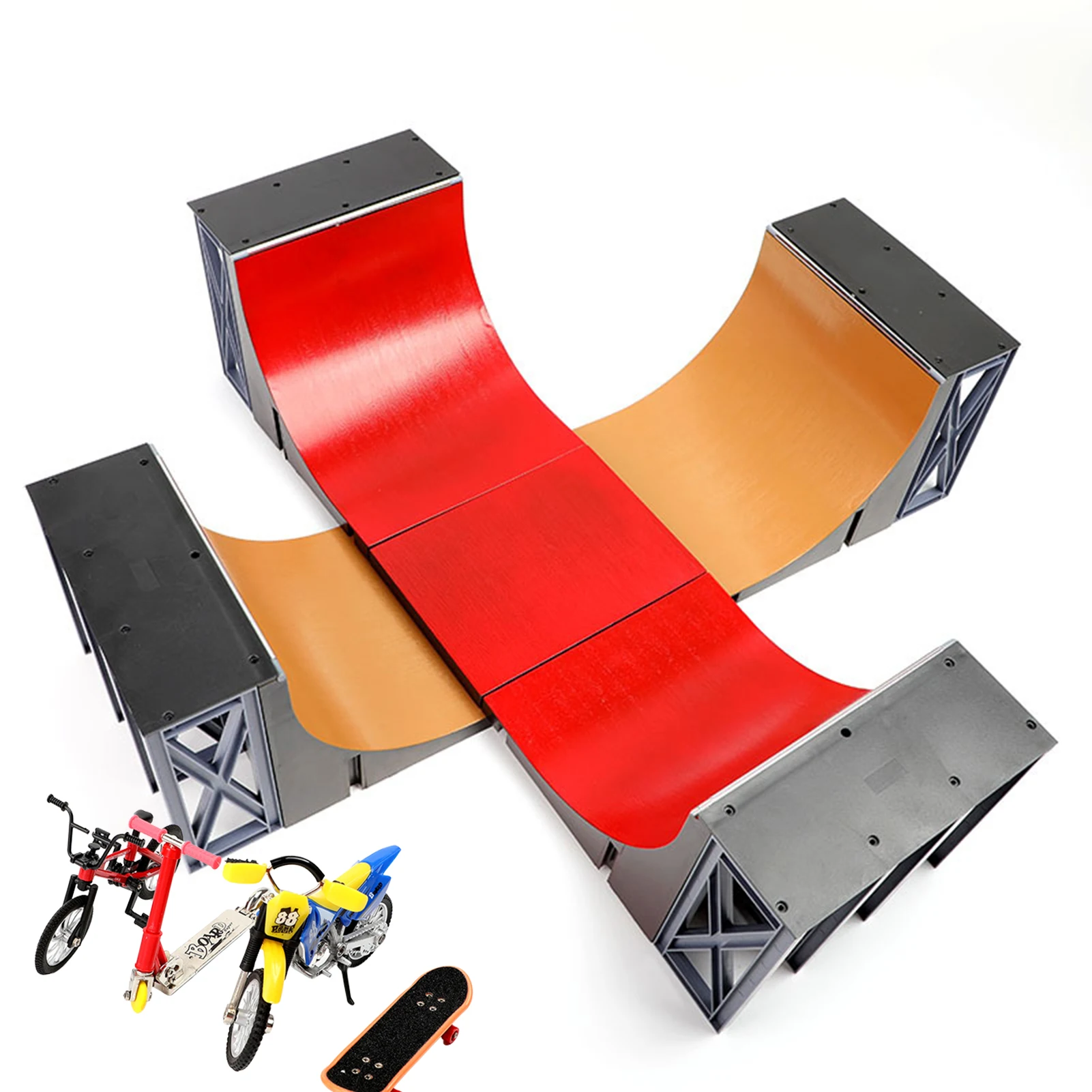 Mini Finger Skateboard Skate Set Toy DIY Skate Park rampa Set Extreme Sport Fingers Training Toys novità bambini regalo di natale