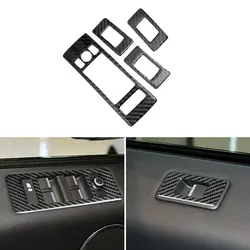 Soft Carbon Fiber For Land Rover Range Rover Sport 2014 2015 2016 2017 Car Accessories Door Lift Control Panel Cover Trim