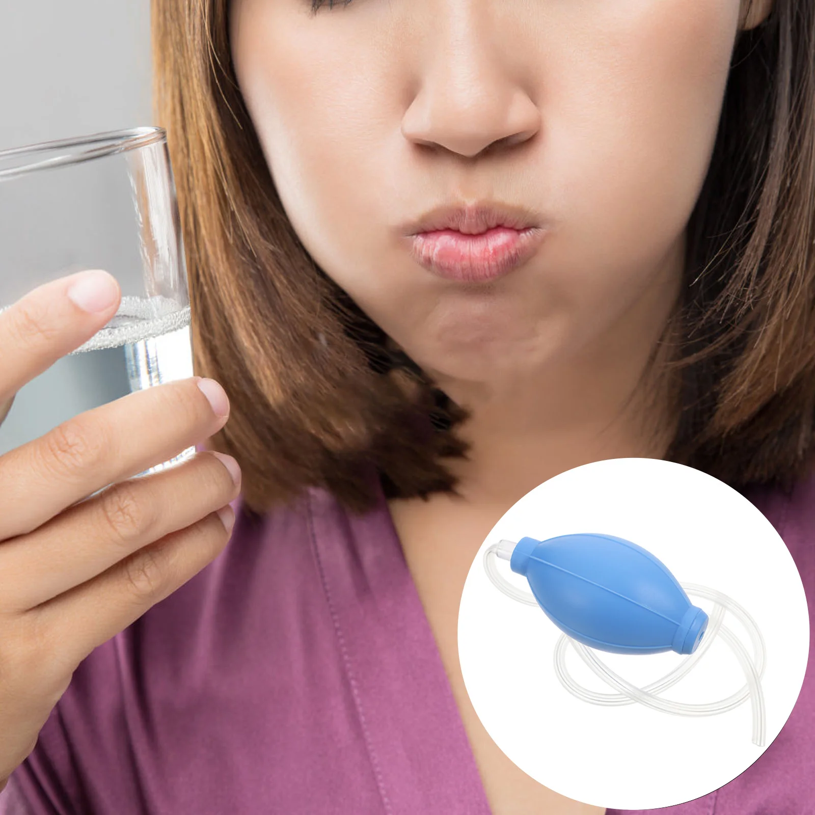 

Tongue Tip Exercise Set Oral Suction Device Muscle Training Tool for Rehabilitation and Speech Therapy Blue