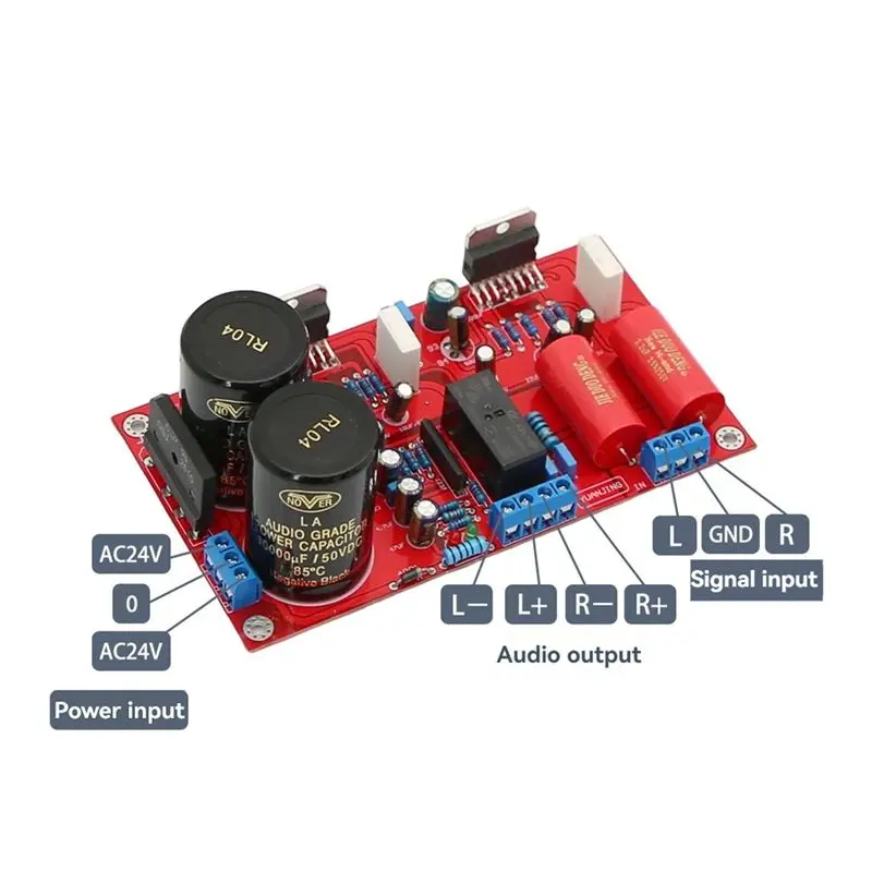 N91R-Stereo Amplifier Board TDA7294 Dual-Channel 85W X 85W Audio Amplifier Board Audiophile-Grade