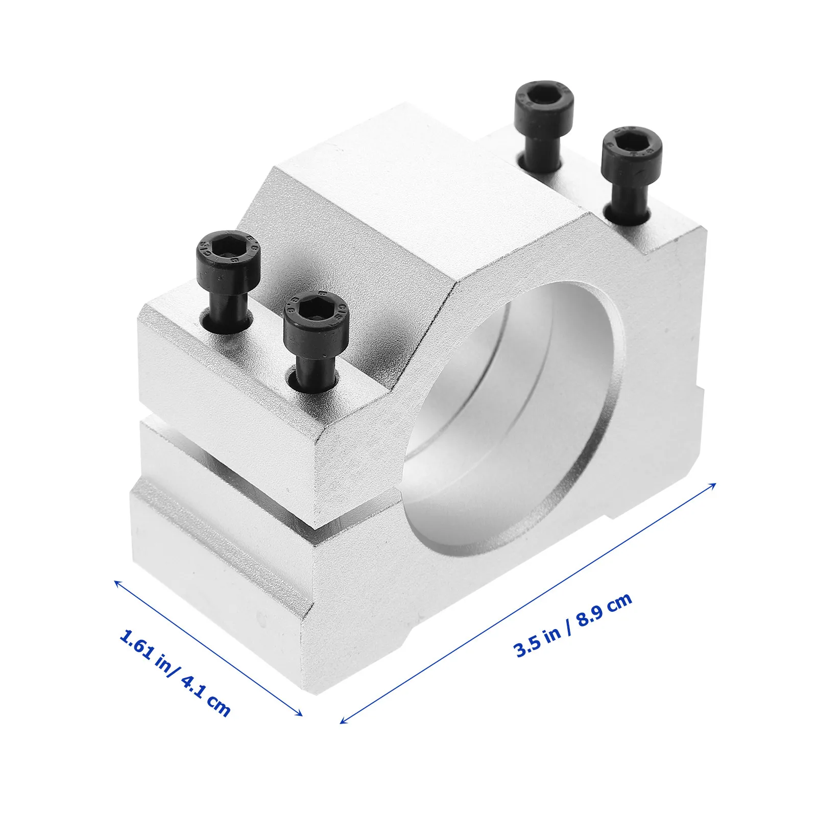 Silver 46mm Spindle Fixed Seat Engraving Machine Holder Durable Aluminum Alloy Anti-Skid Exquisite Workmanship