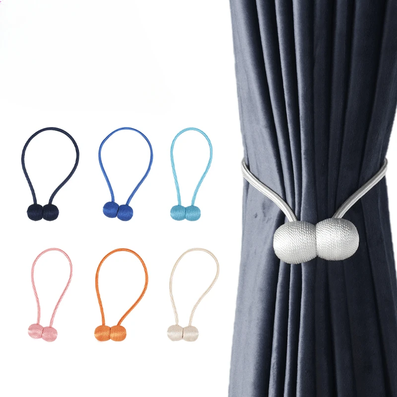 Hot 1Pc Magnetic Curtain Tieback High Quality Holder Hook Buckle Clip Curtain Tieback Polyester Decorative Home Accessorie