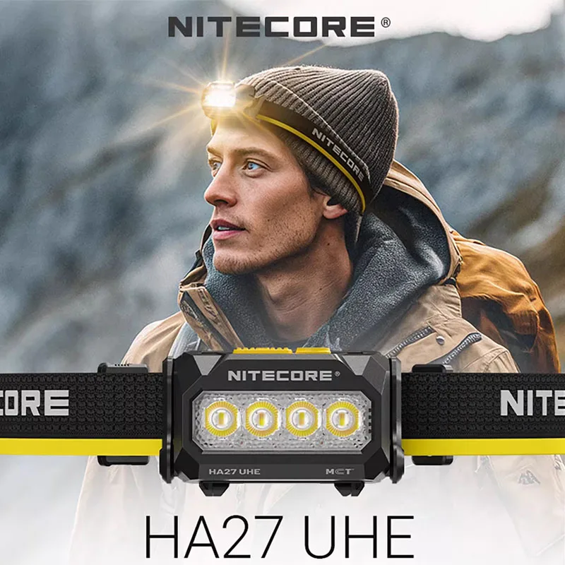 Налобный фонарь NITECORE HA27 UHE, модульный, на батарейках ААА, 3 цветовые температуры, 800 люмен, светодиодный, с аккумулятором HLB1500, для ночных пробежек и кемпинга