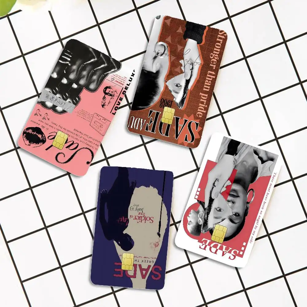 ملصقات جلدية لبطاقة الائتمان من Band S-Sade Adu Singer بدون بقايا لاصقة مقاومة للماء لبطاقة الائتمان VISA وبطاقة الوصول إلى مترو الأنفاق