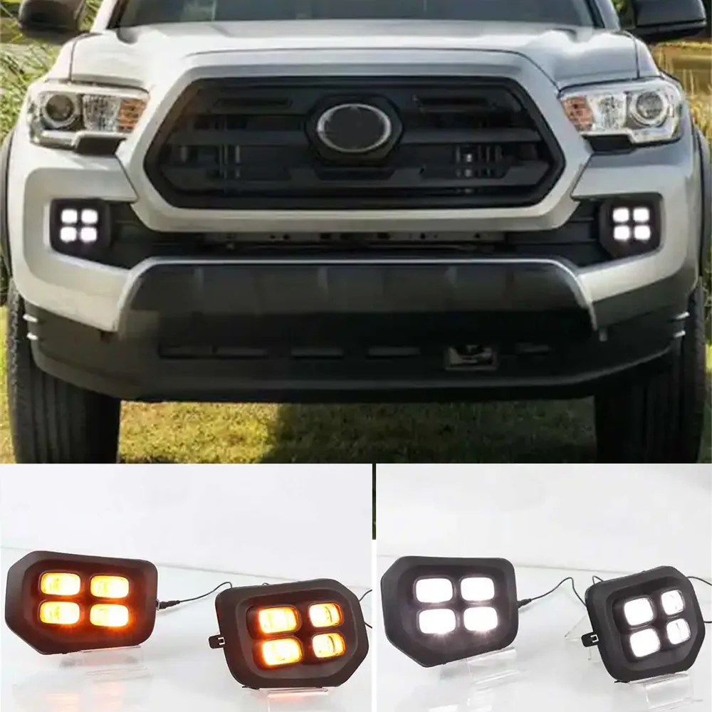 

Auto Accessories Front Fog Lamp For Toyota Tacoma 2016-2019 2020 2021 Daytime Running Light Led Drl Daylight