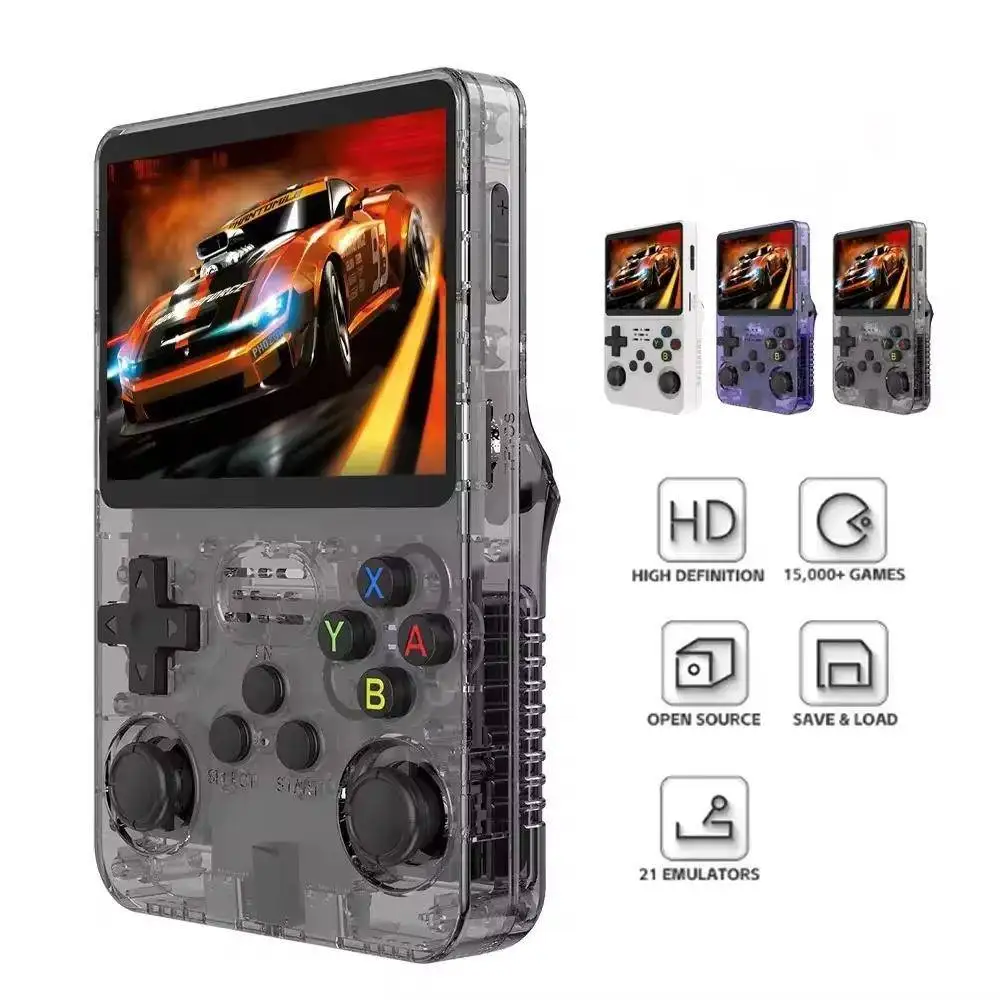 R36s Retro Handheld Game Console Linux System 3.5 Inch Ips Screen Portable Pocket Video Player 64gb 128gb Games Kid Gift