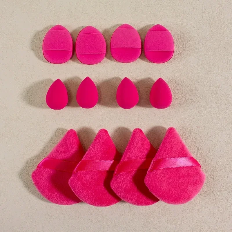 12PCS Spugna per trucco Frullatore Triangolo di bellezza Soffio cosmetico Spugne per fondotinta Mini soffio per dita Accessori per trucco Maquillaje