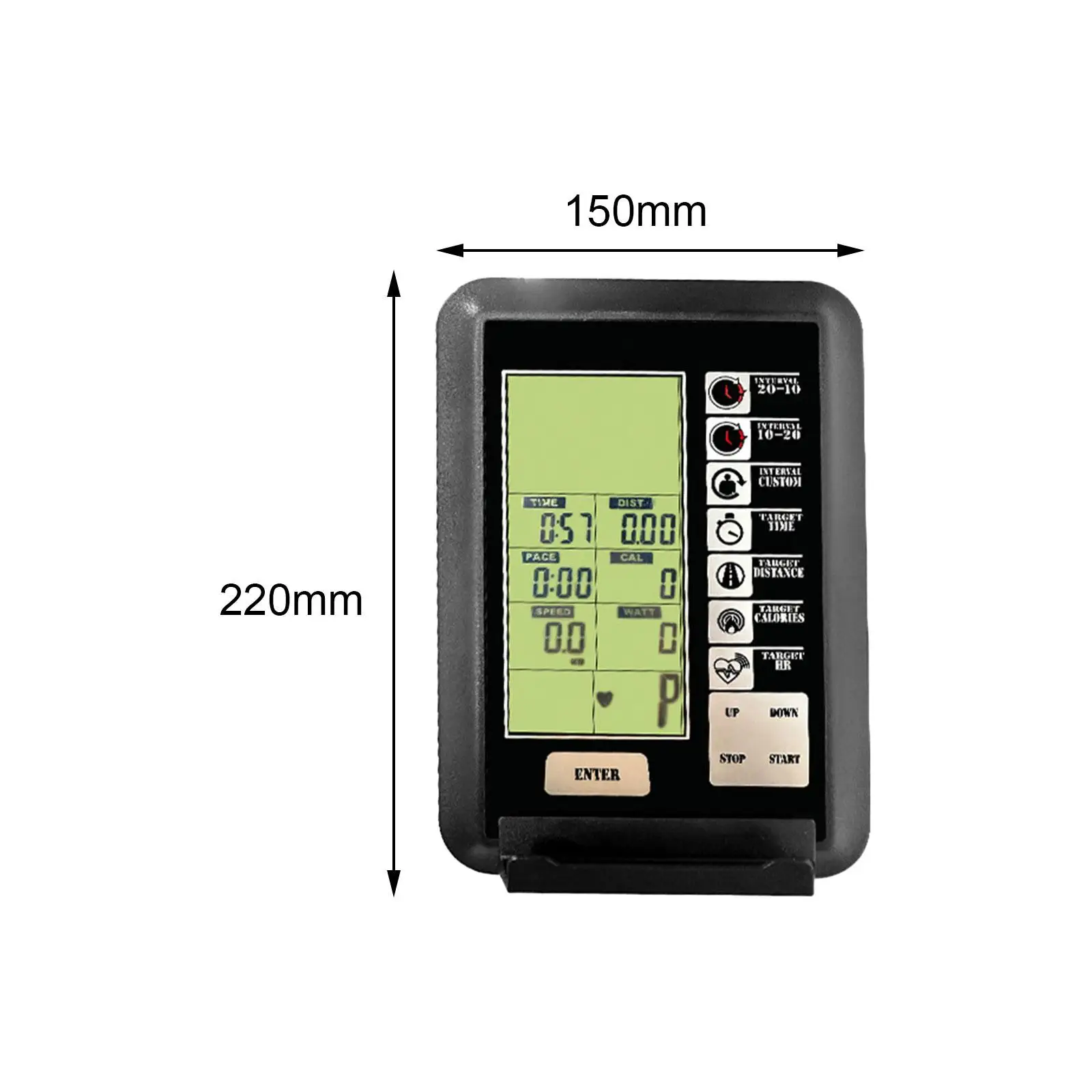 Komputer rowerowy powietrza z ekranem LCD cyfrowy wentylator rowerowy Monitor maszyna do ćwiczeń do ćwiczeń na bieżniach dane ćwiczeń watów czasu