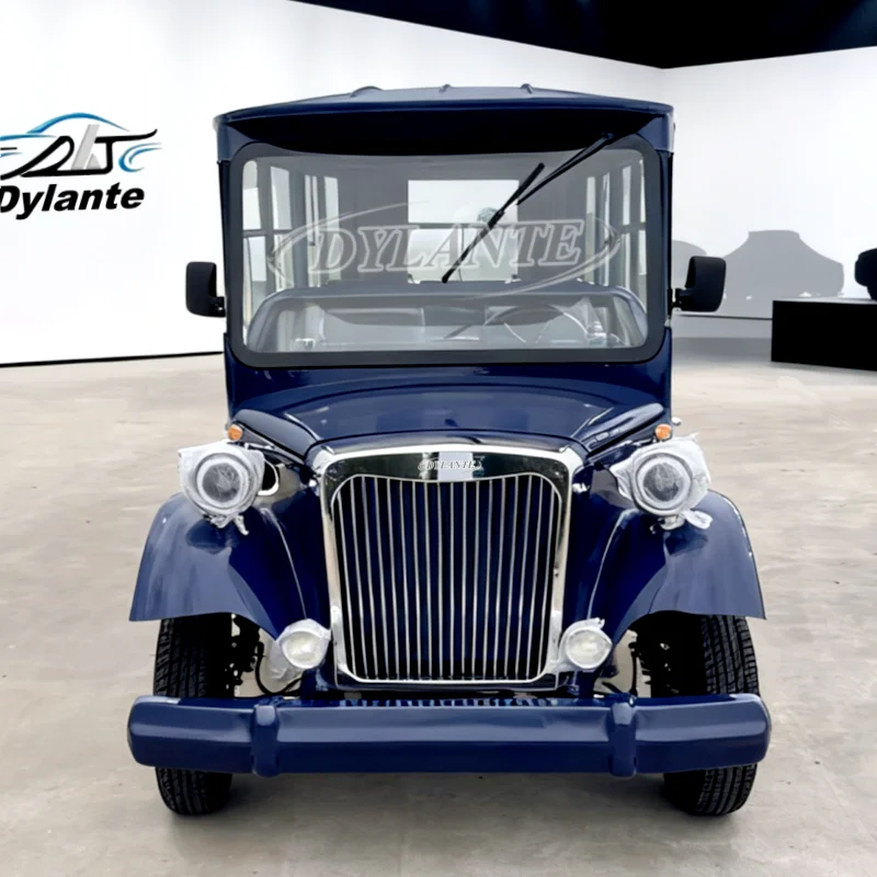 Wedding Car Retro Style Battery Powered 72V 11 Seats 7.5KW Motor Travel Antique Electric Car Classic Retro Vintage Car