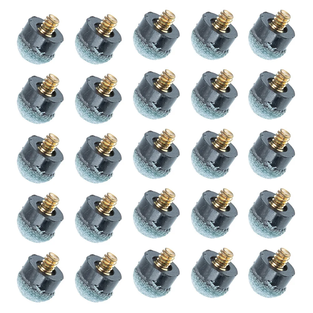 

25Pcs Billiard Cue Tip Replacement Screw-on Durable Pool Cue Tips for Game Party Billiard Supplies Pool Stick Tips