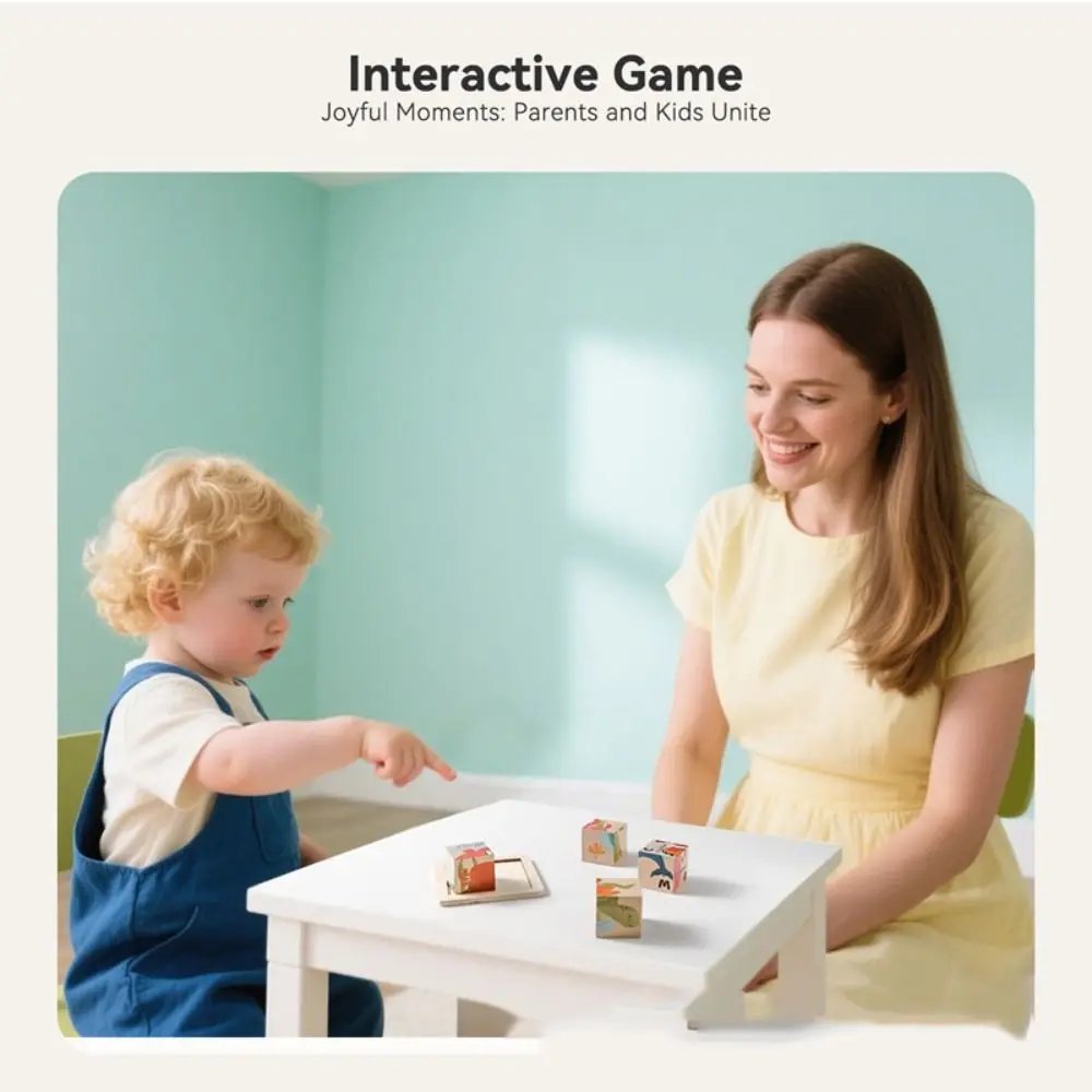 Houten dierenschuifpuzzel Beweegbare puzzel Hersentraining Matching Memory Game Montessori Intelligentiespel