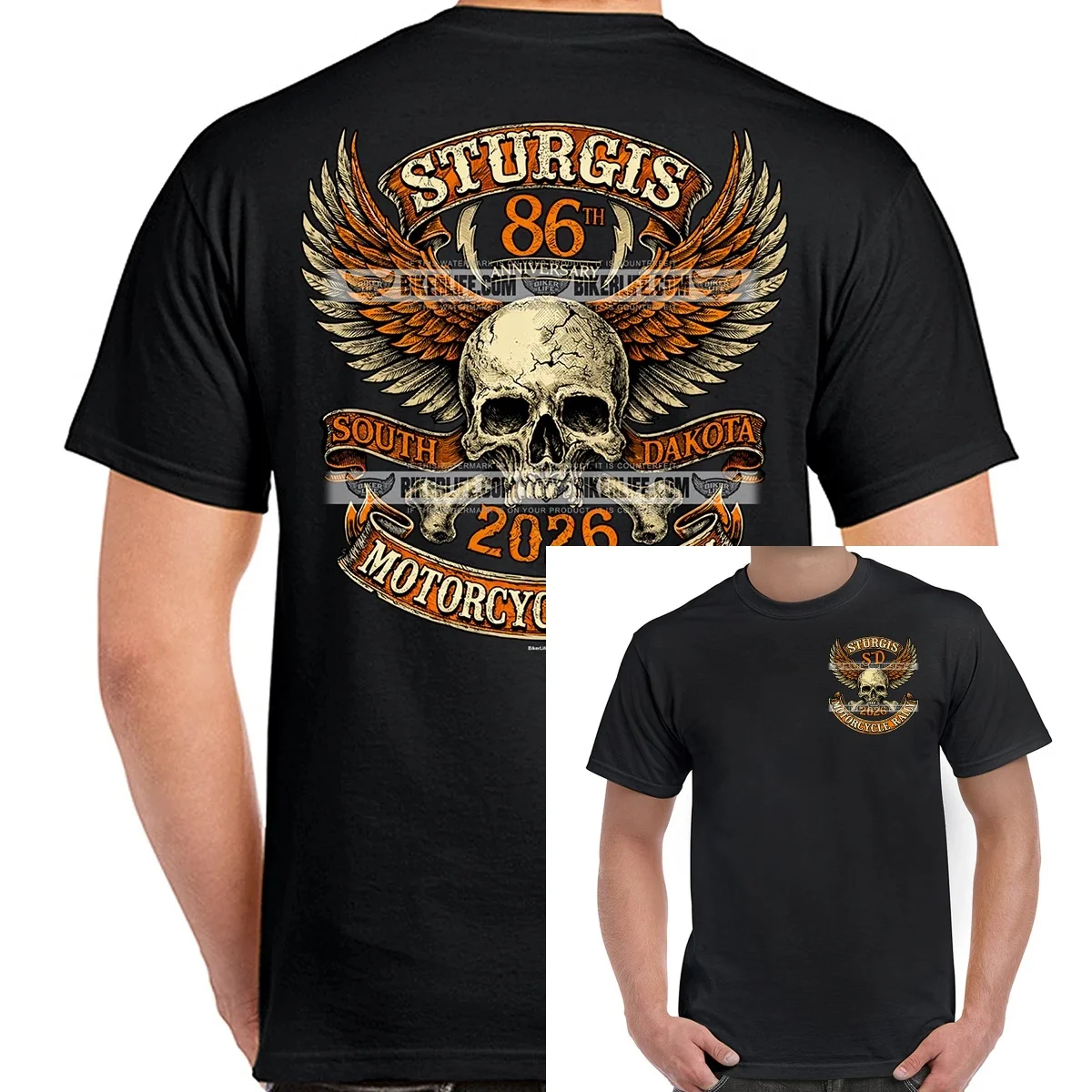 Summer T-Shirt 2026 Sturgis Motorcycle Rally Skull Banners Graphic Printing High-end Luxury Unisex Style Both of Men and Women