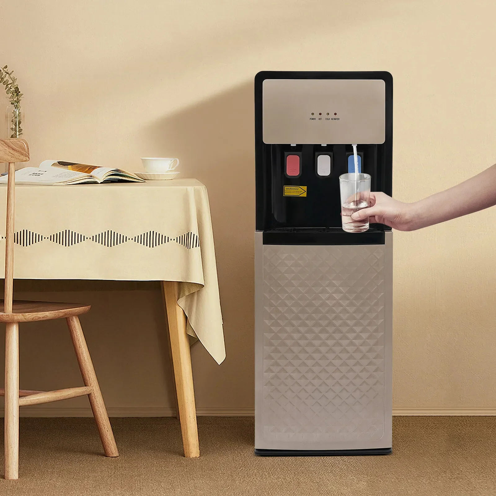냉온수 겸용 바닥 적재형 정수기 - 500W 고속 가열, 스탠드형 쿨러