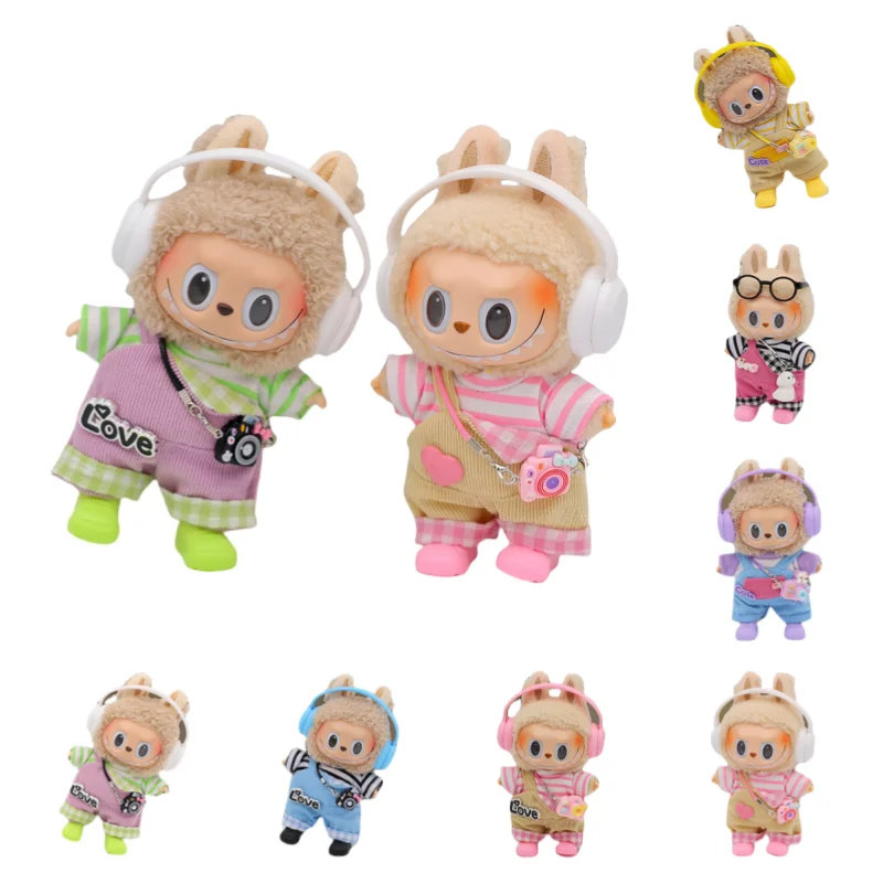 

Suitable For The First Second Third Generations Of Labubu Universal Childrens Clothing Sets Cute Doll Changing Outfits Overalls