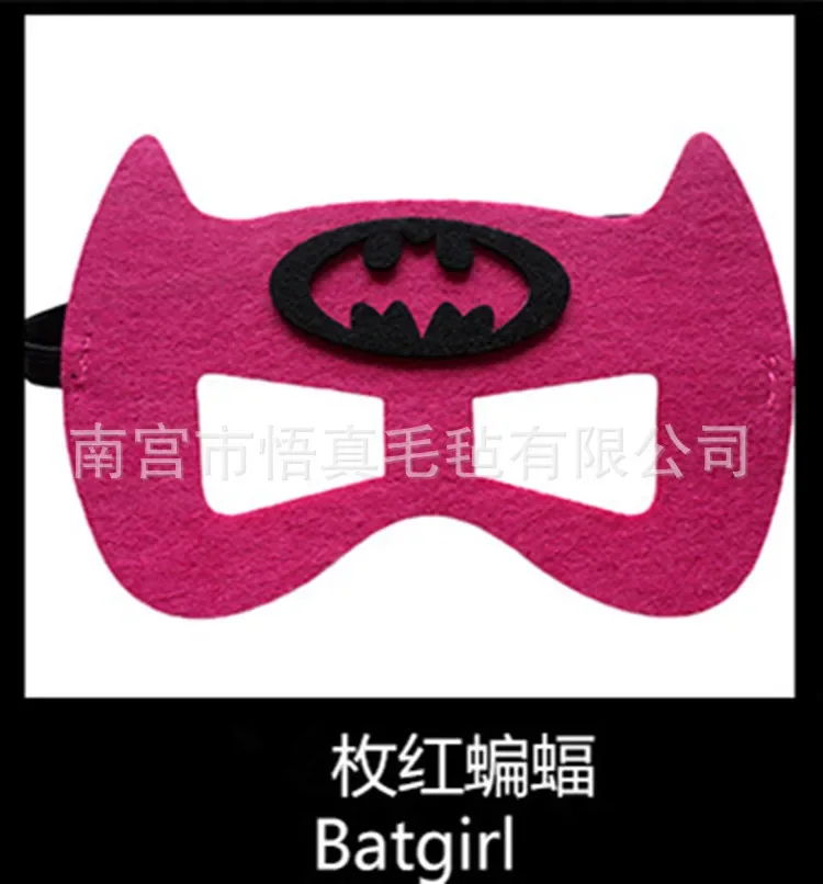 DC Anime Figure Batman Superman Wonder Woman The Flash Halloween Party Felt Blindfold Mask Children\'s Toy Birthday Gifts