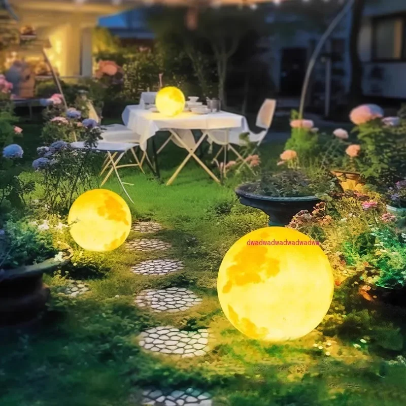 Solar moon lamp outdoor landscaping waterproof arrangement garden lamp lawn floor lamp