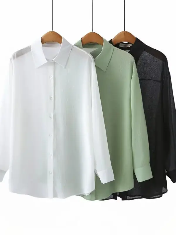 

plus Size Women's Summer Korean Style Casual Shirt Loose Fit Collar Versatile Slimming Top for plus Size Women
