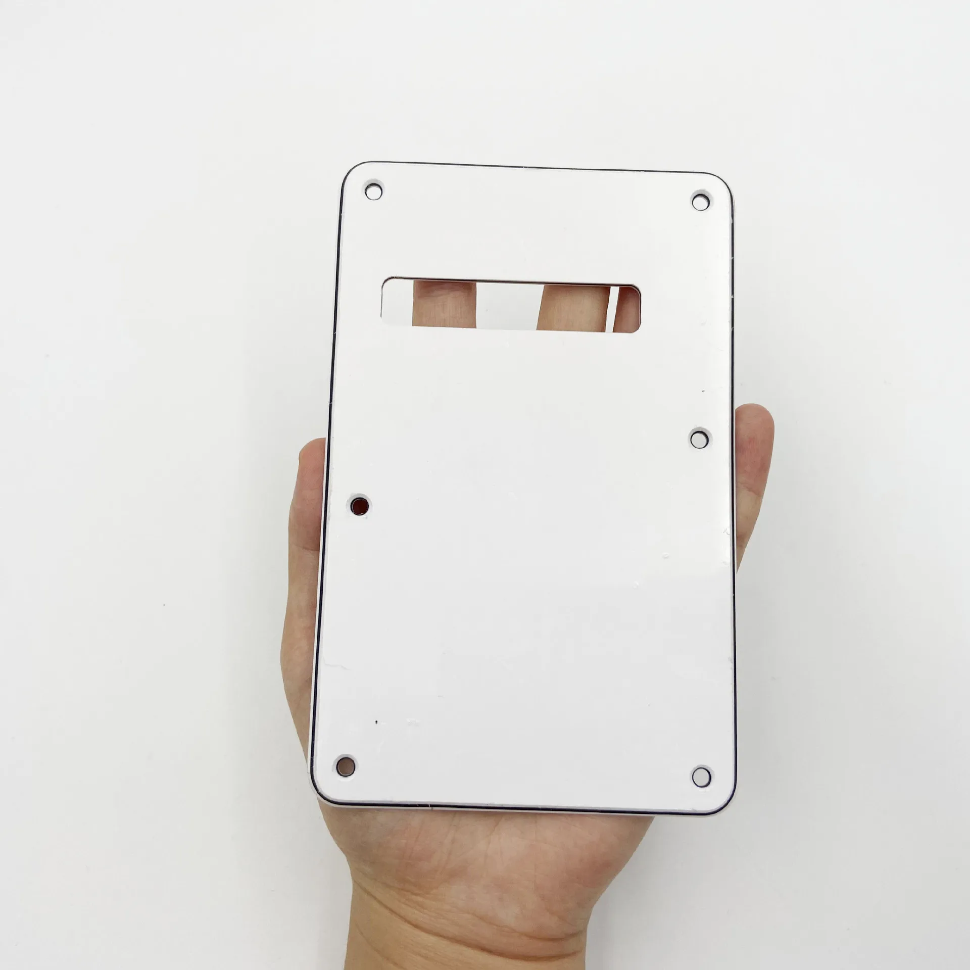Guitar Replacement 3-Ply PVC Tremolo Cover For ST/SQ Electric Guitar Back Plate with Offset Slot 6-Screw Mount