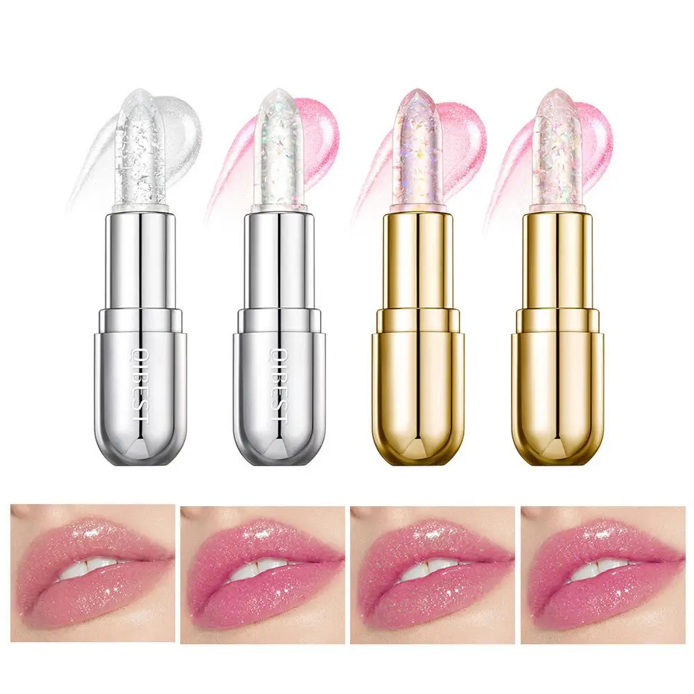 Glitter Jelly Lippenstift Lippenbalsem Kleuren Veranderende Lippenstift Water Glanzende Transparante Make-Up Lip Hydraterende Cosmetica Vlek T9p5